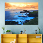 Phillip Island Cliffs at Sunset Wall Art