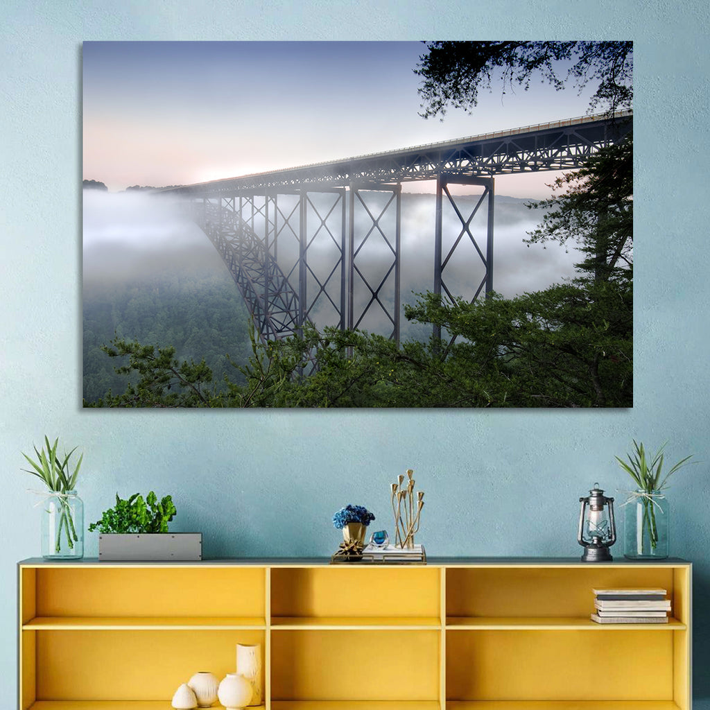 New River Gorge Bridge at Dawn Wall Art