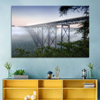 New River Gorge Bridge at Dawn Wall Art
