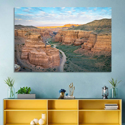 Charyn Canyon at Golden Hour Wall Art