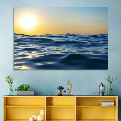 Sunset Over Calm Waves Wall Art