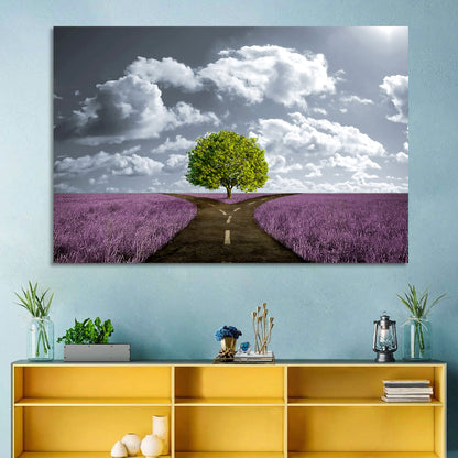 Lavender Meadow Crossroad Wall Art