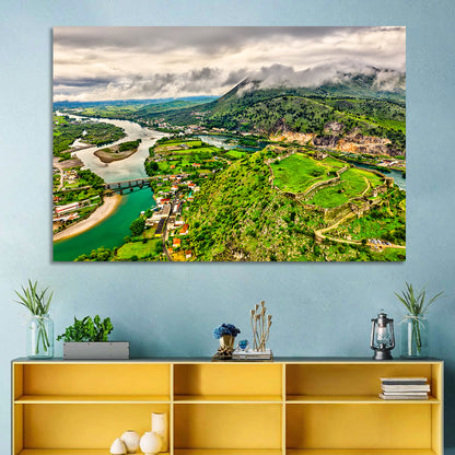 Rozafa Castle River Valley View Wall Art