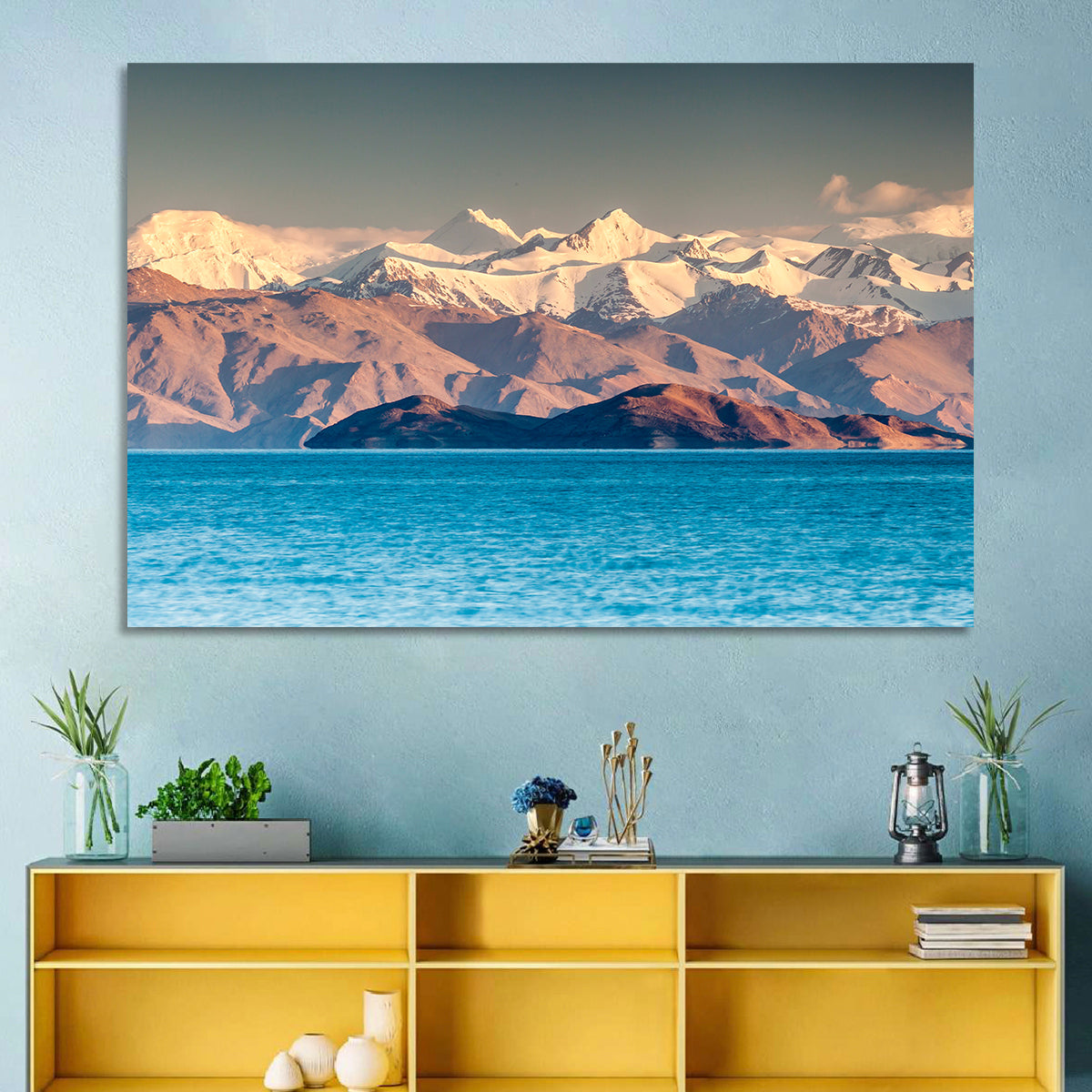 Karakul Lake at Golden Hour Wall Art