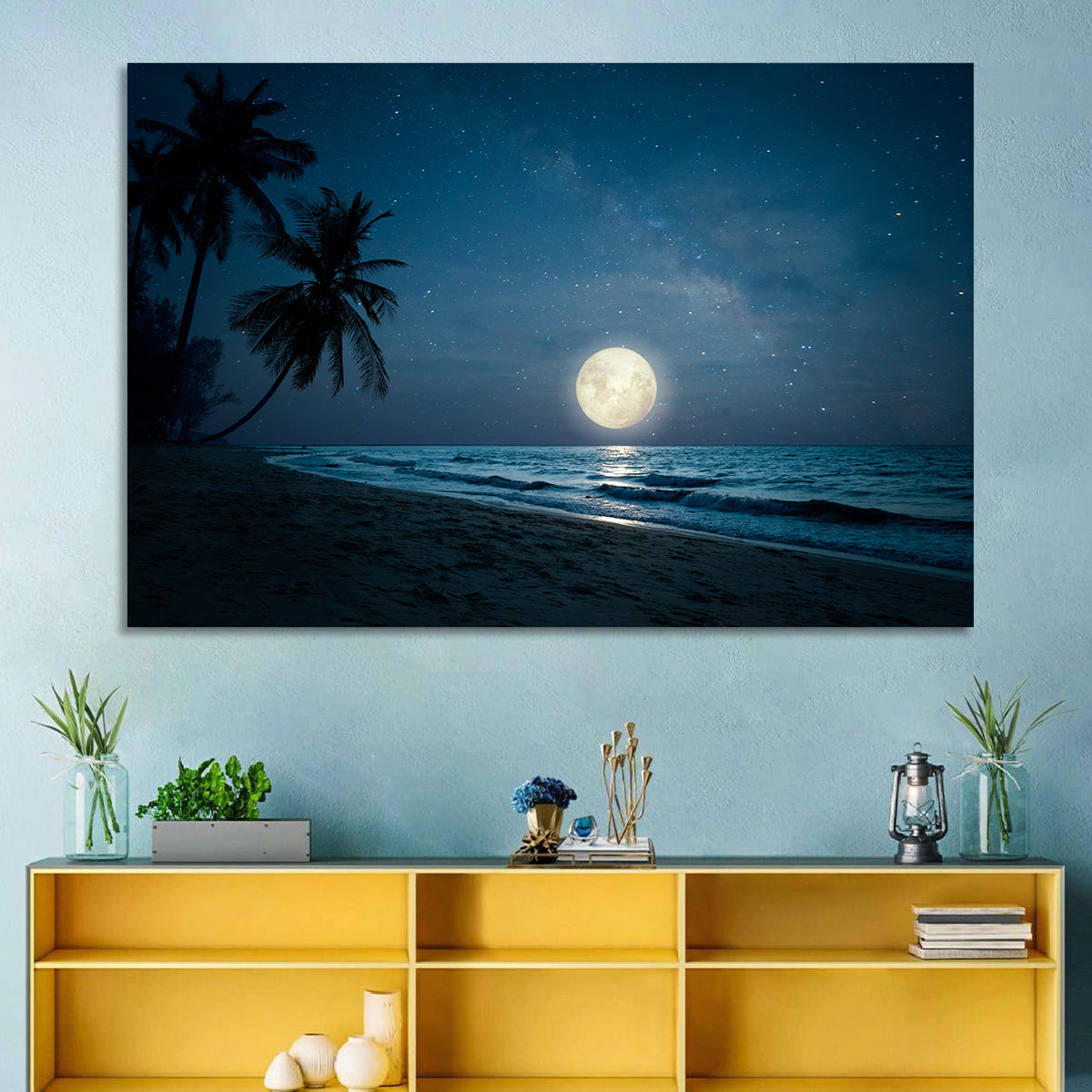 Palm Beach Moonset Wall Art