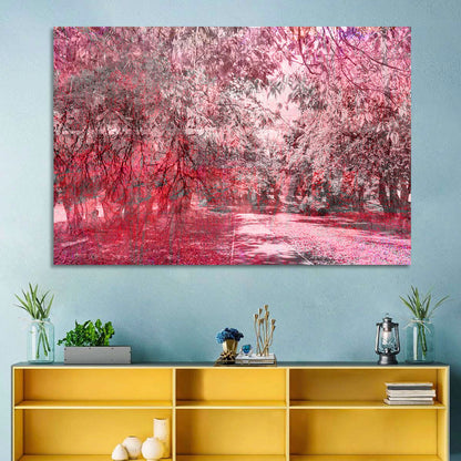 Pink Autumn Pathway Wall Art