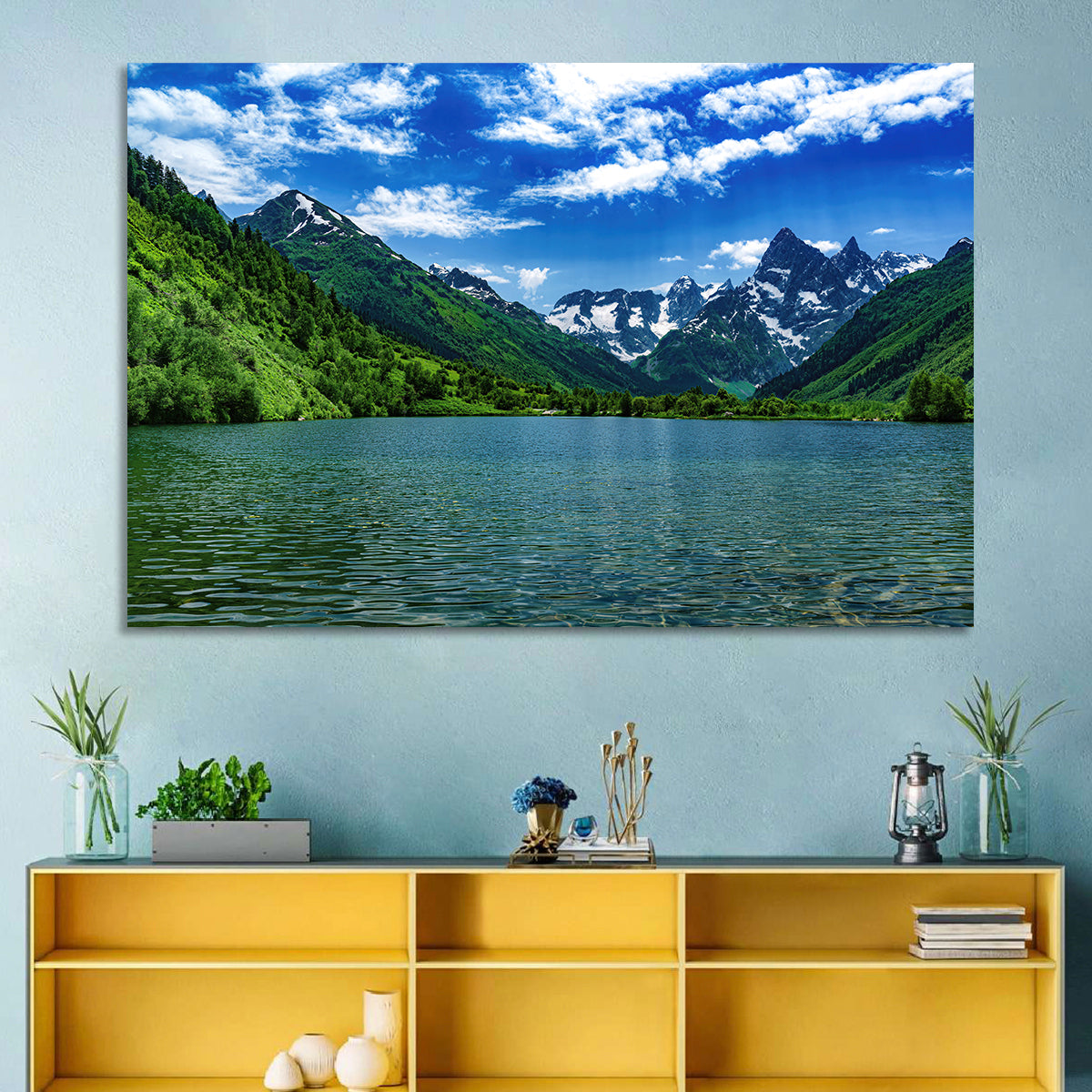 Lake Tumanly Kel Wall Art in a room, landscape
