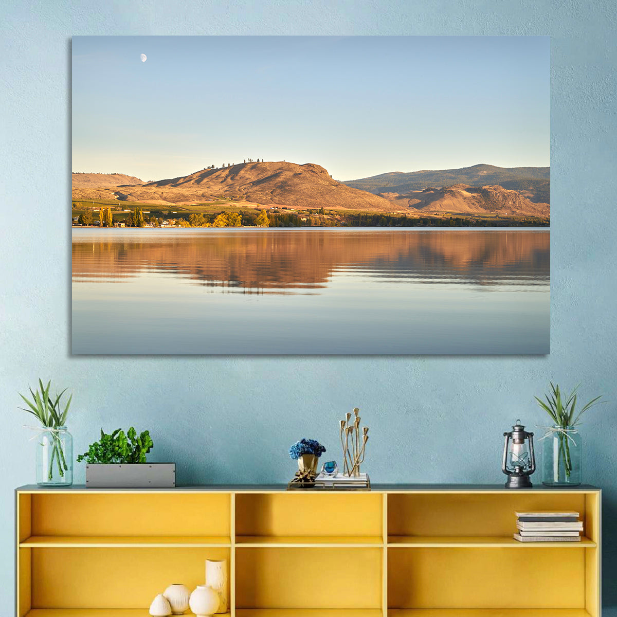 Osoyoos Lake Moonlit Reflection Wall Art