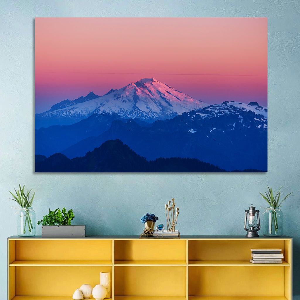 Mount Baker Alpenglow Wall Art