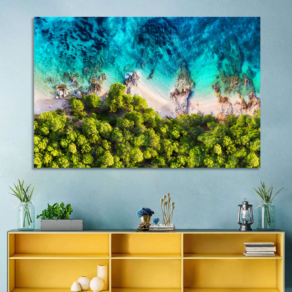 Croatian Turquoise Coastline Wall Art