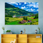 Lungern Village Panorama Wall Art