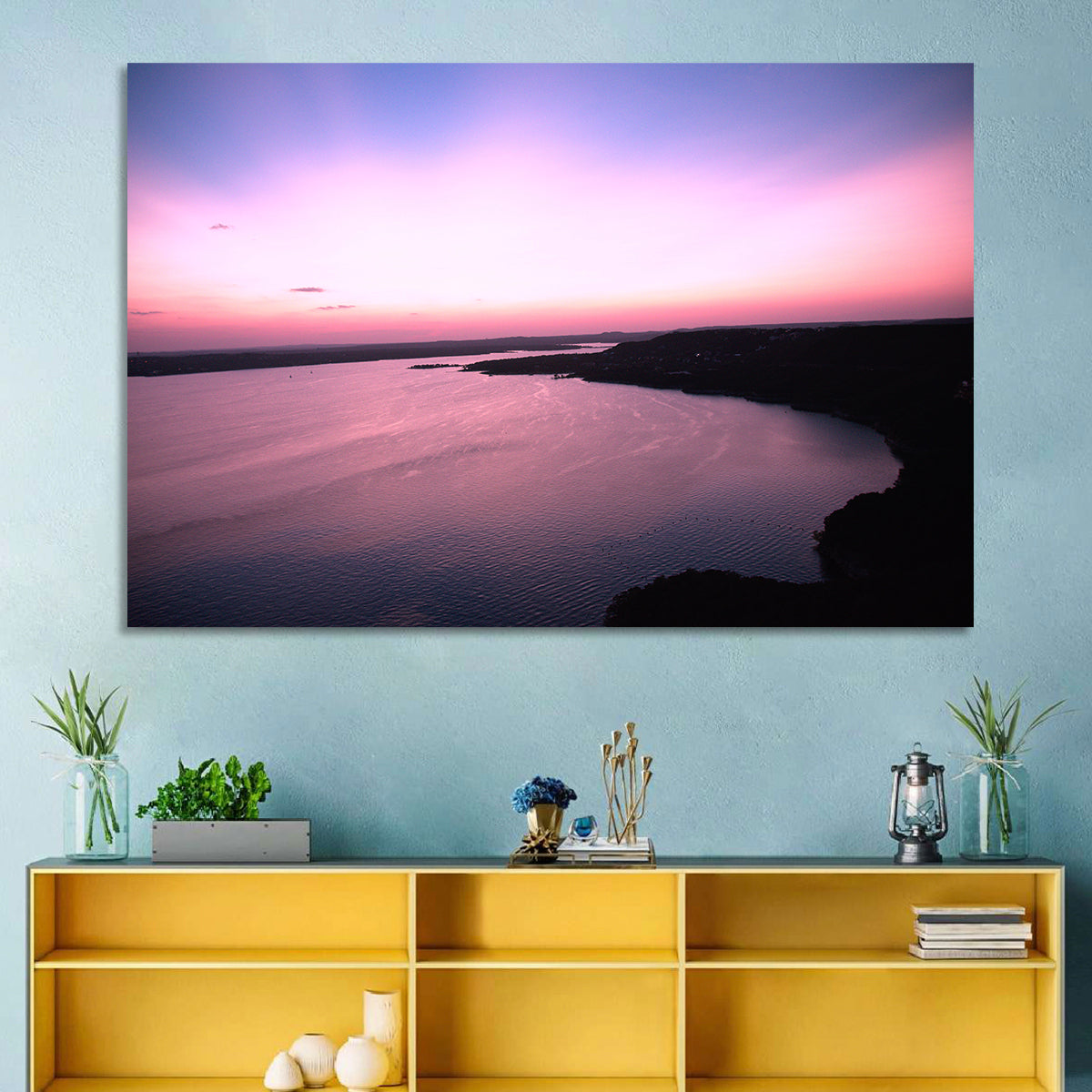 Lake Travis Purple Sunset Wall Art