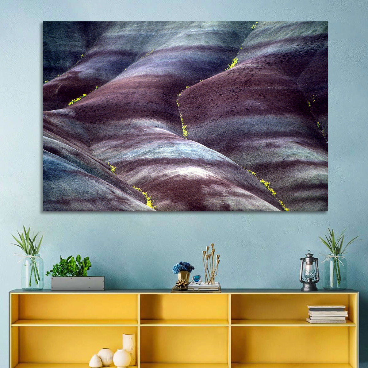 Chamarel Seven Coloured Earths Wall Art in a room, landscape