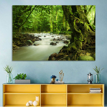 Emerald Rainforest River Wall Art