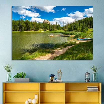Sylvan Lake Dockside Scene Wall Art