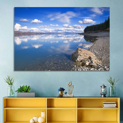 Pukaki Pebbled Shoreline Wall Art