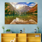 Lago Di Braies Sunrise Wall Art
