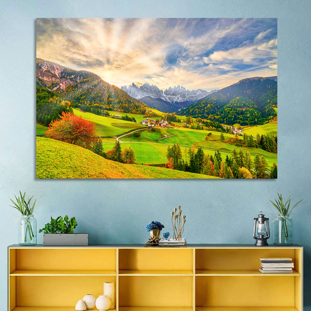 Santa Magdalena Valley at Golden Hour Wall Art