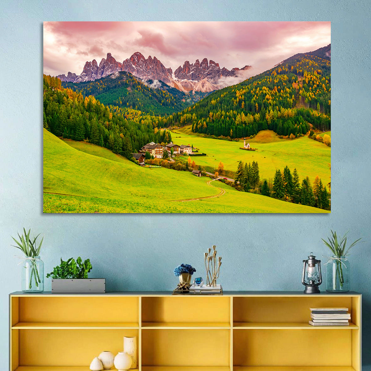 St Johann Church, Santa Maddalena Wall Art in a room, landscape