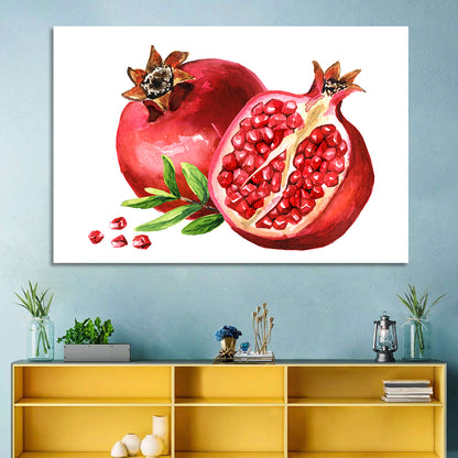 Fresh Pomegranate Watercolor Wall Art