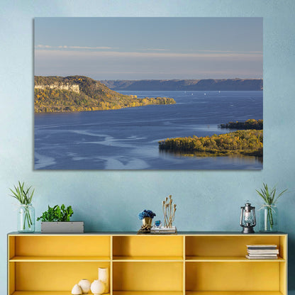 Mississippi River Autumn Panorama Wall Art