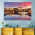 Moscow Kremlin Skyline at Twilight Wall Art