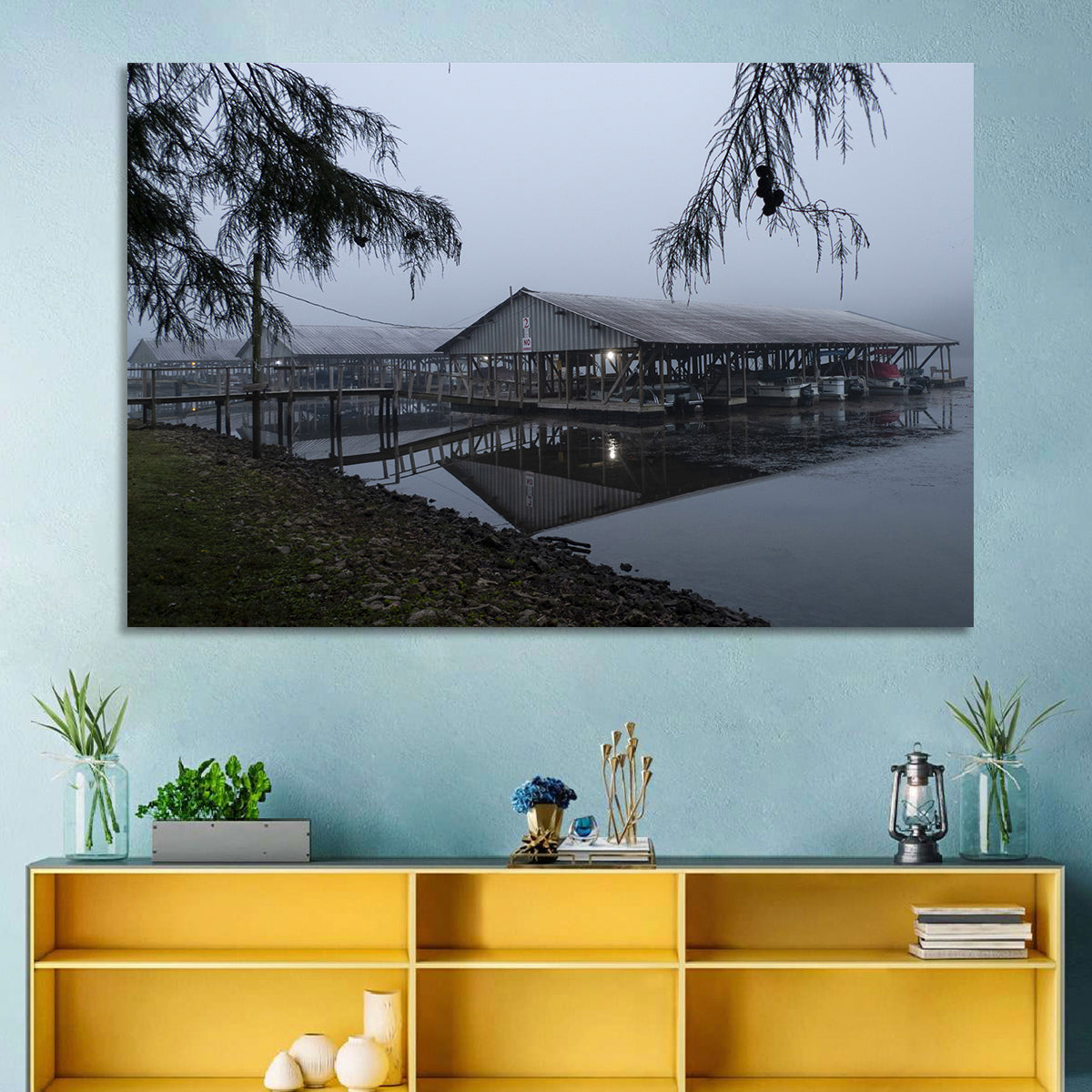 Ozark Beach Resort Boathouse Wall Art