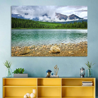 Patricia Lake Cloudy Peaks Wall Art