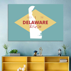 Delaware State Map Wall Art