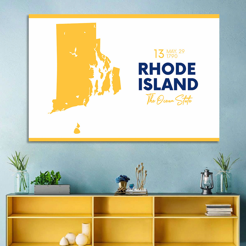 Rhode Island Map Wall Art