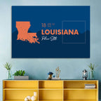 Louisiana Map, Pelican State Wall Art