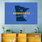 Minnesota State Outline Graphic Wall Art