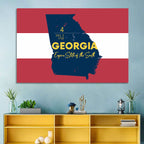 Georgia Silhouette Map Wall Art