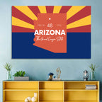 Arizona Sunburst Map Wall Art