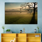 Tire Swing in Morning Mist Wall Art