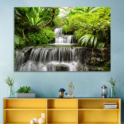 Lush Rainforest Cascade Wall Art