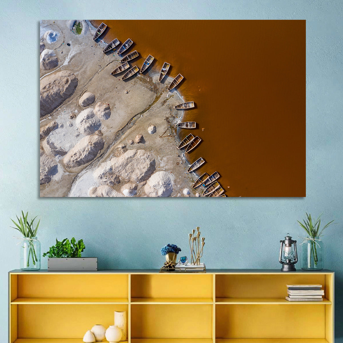 Salt Piles at Lake Retba Wall Art