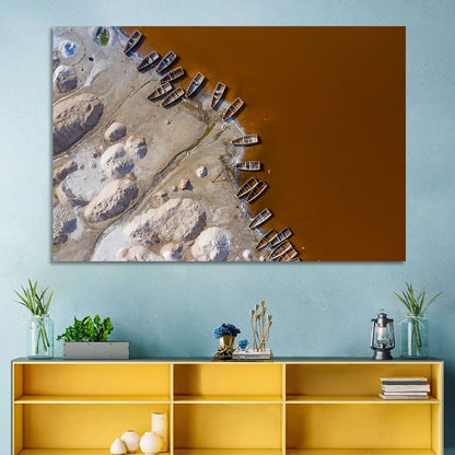 Salt Piles at Lake Retba Wall Art