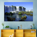 Iguazu Falls Mossy Rocks Wall Art