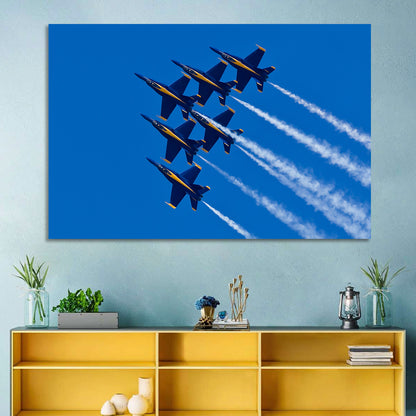 Blue Angels Delta Formation Flyover Wall Art