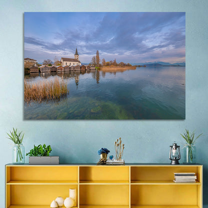 Busskirch Church on Lake Obersee Wall Art