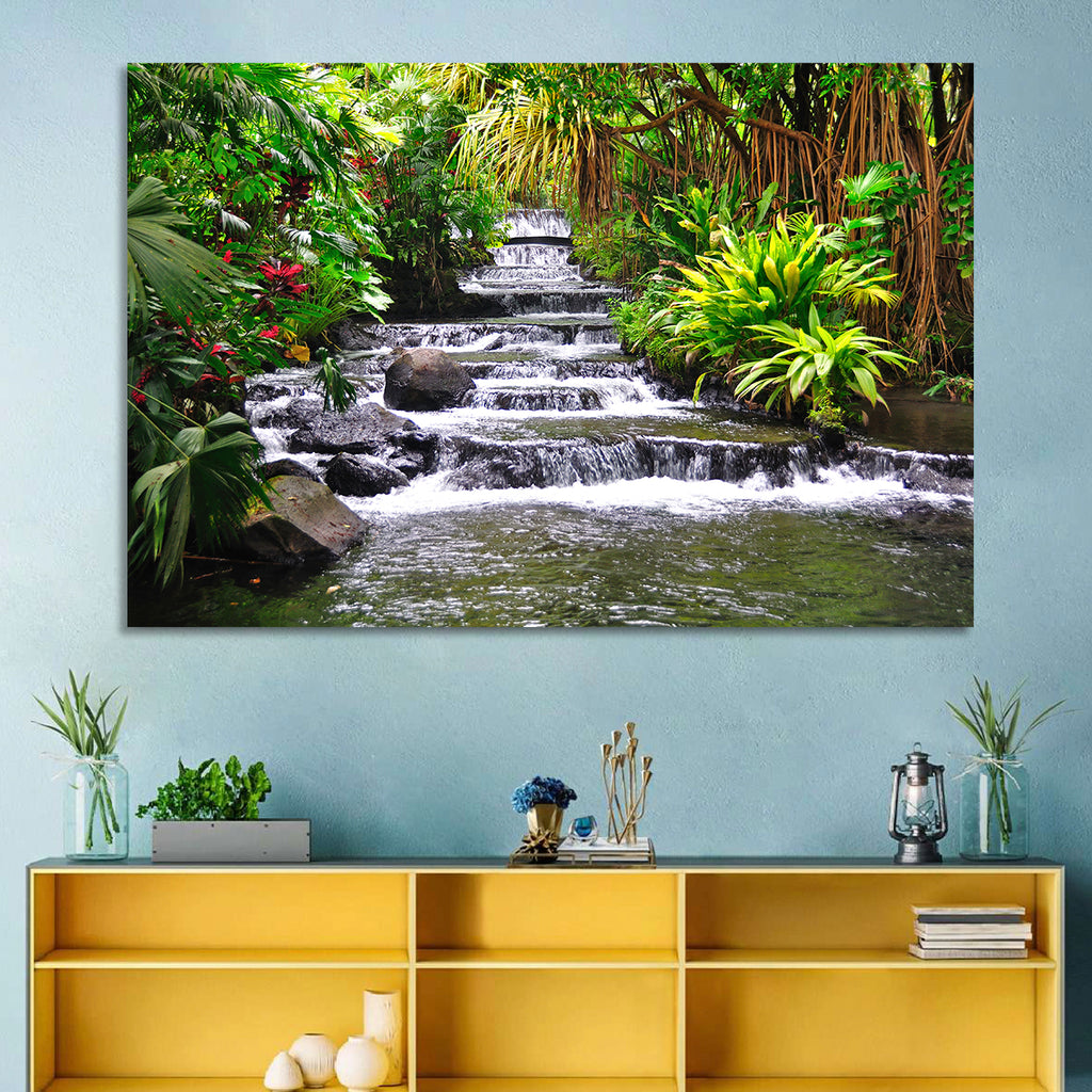 Tabacon Tiered Hot Springs Waterfall Wall Art