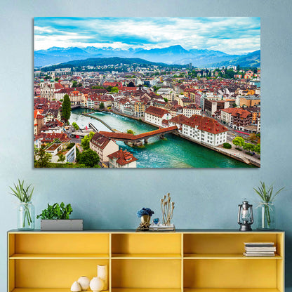 Lucerne Chapel Bridge View Wall Art