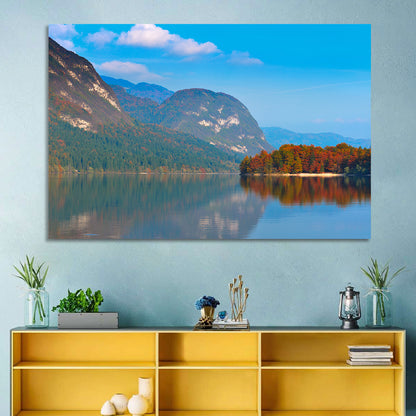 Lake Bohinj Autumn Reflection Wall Art