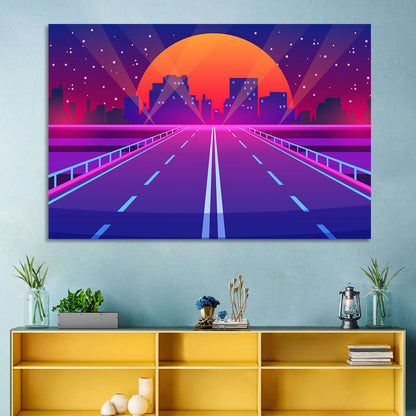 Night City Road Wall Art