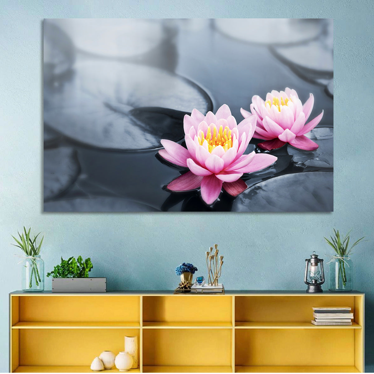 Pink Water Lilies Wall Art