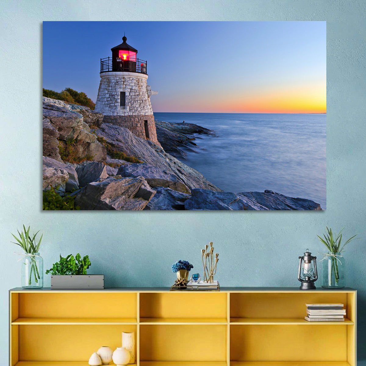 Castle Hill Lighthouse at Dusk Wall Art