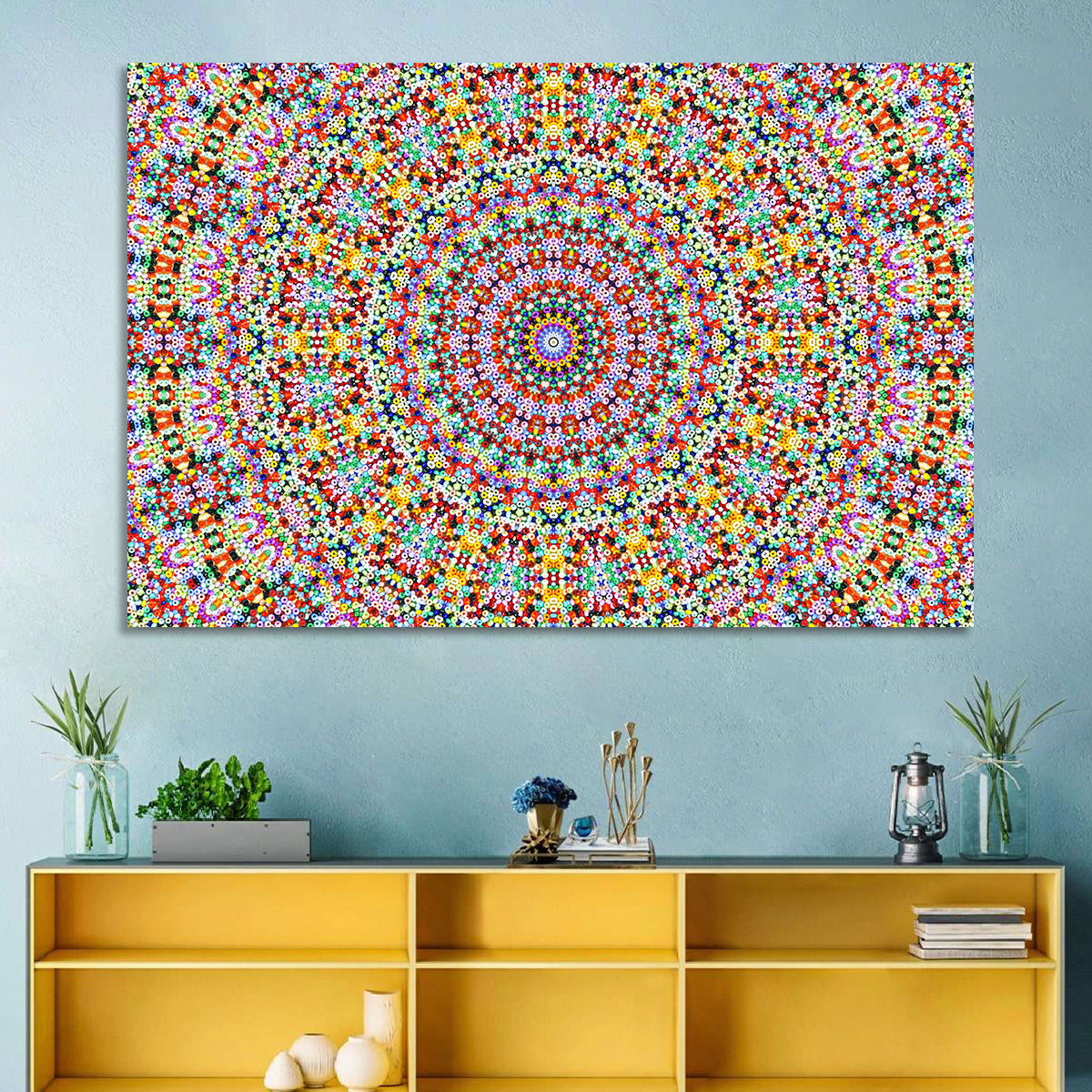 Beaded Kaleidoscope Mandala Wall Art