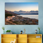 Mount Cook Over Lake Pukaki Wall Art