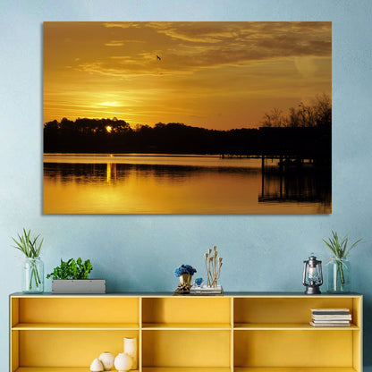 Lake Weiss Sunset Reflection Wall Art